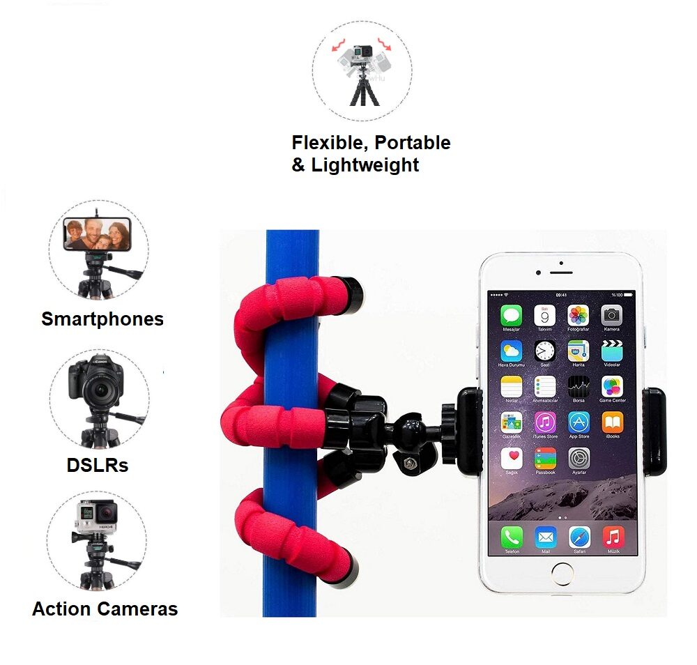 

Shopline Bend Tilt It Velvet Finish Gorilla Flexible Mini Tripod Stand for Mobile and Action Camera