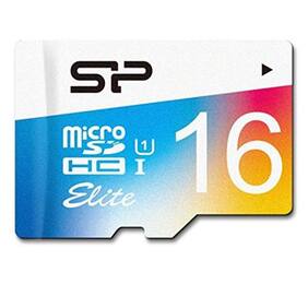 Silicon Power SP016GBSTHBU1V20AE 16GB, Up to 85MB/S Microsdhc UHS-1 Class10, Elite Flash Memory Card, Adaptor