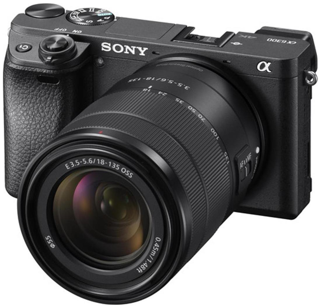 Sony Alpha A6300M (18-135mm Lens) mirrorless Camera + Camera Bag (Black)