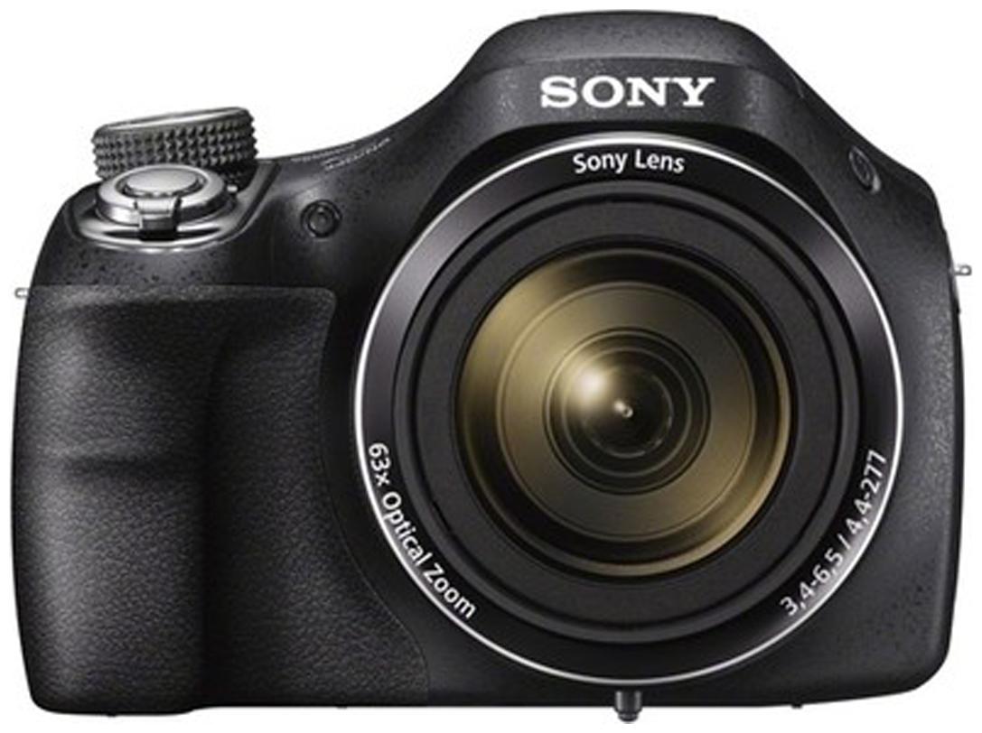 Sony DSC H400 20.1 MP High Zoom Point Shoot Camera Black + Carry Case + 8 GB SD Card