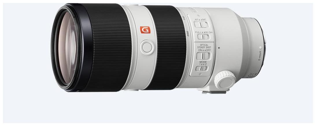 Sony SEL70200GM FE 70 200 mm F2.8 GM OSS Lens Black White