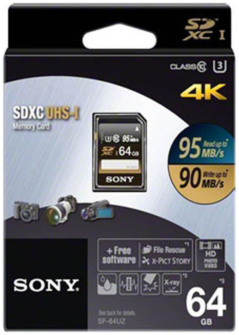 

Sony SF-64UZ SDXC UHS-I 64 GB Class 10 U3 Memory Card