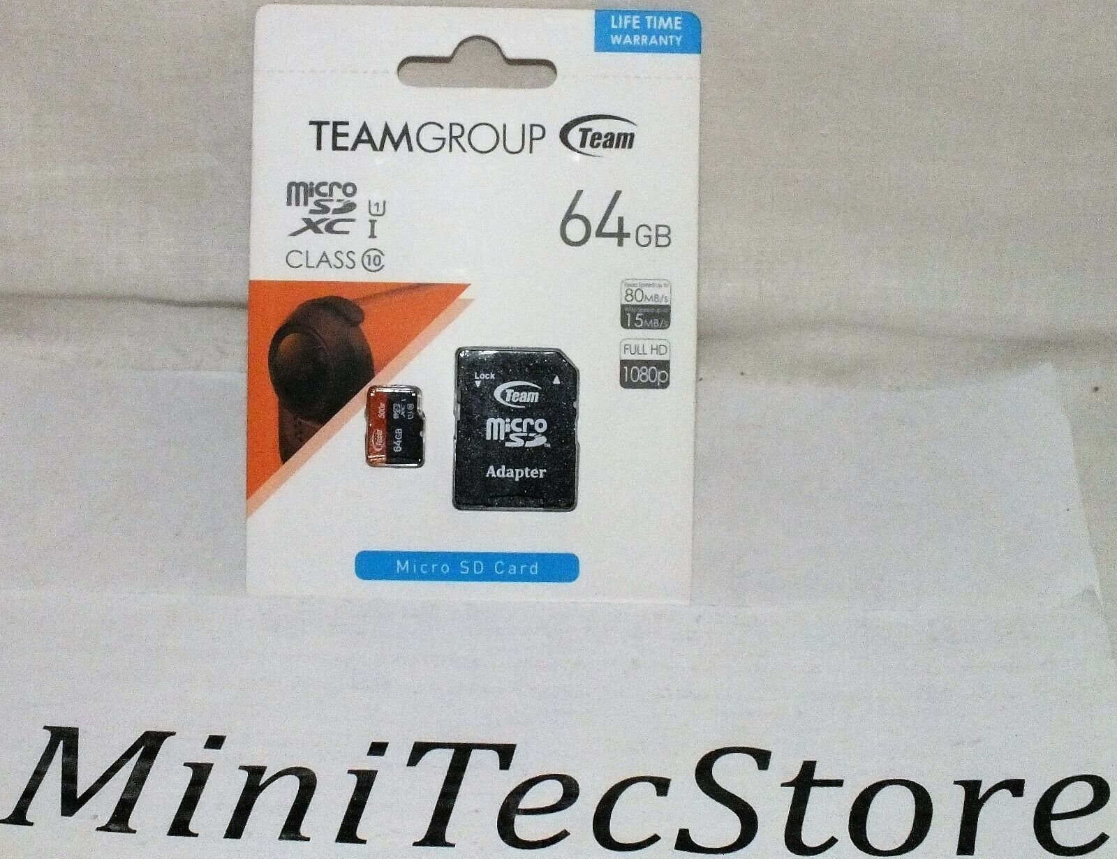 

Team 64GB microSDXC UHS-I U1 Class 10 Memory Card with Adapter