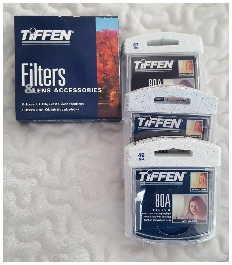

Tiffen 80A Filters 49mm 62mm 67mm 72mm New In Box