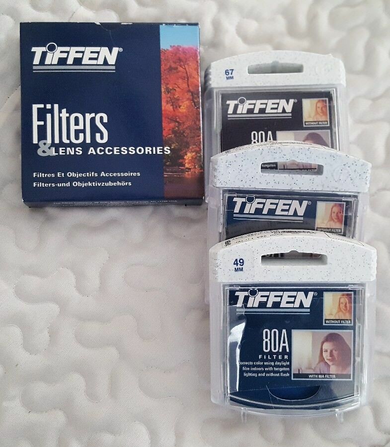 

Tiffen 80A Filters 49mm 62mm 67mm 72mm New In Box
