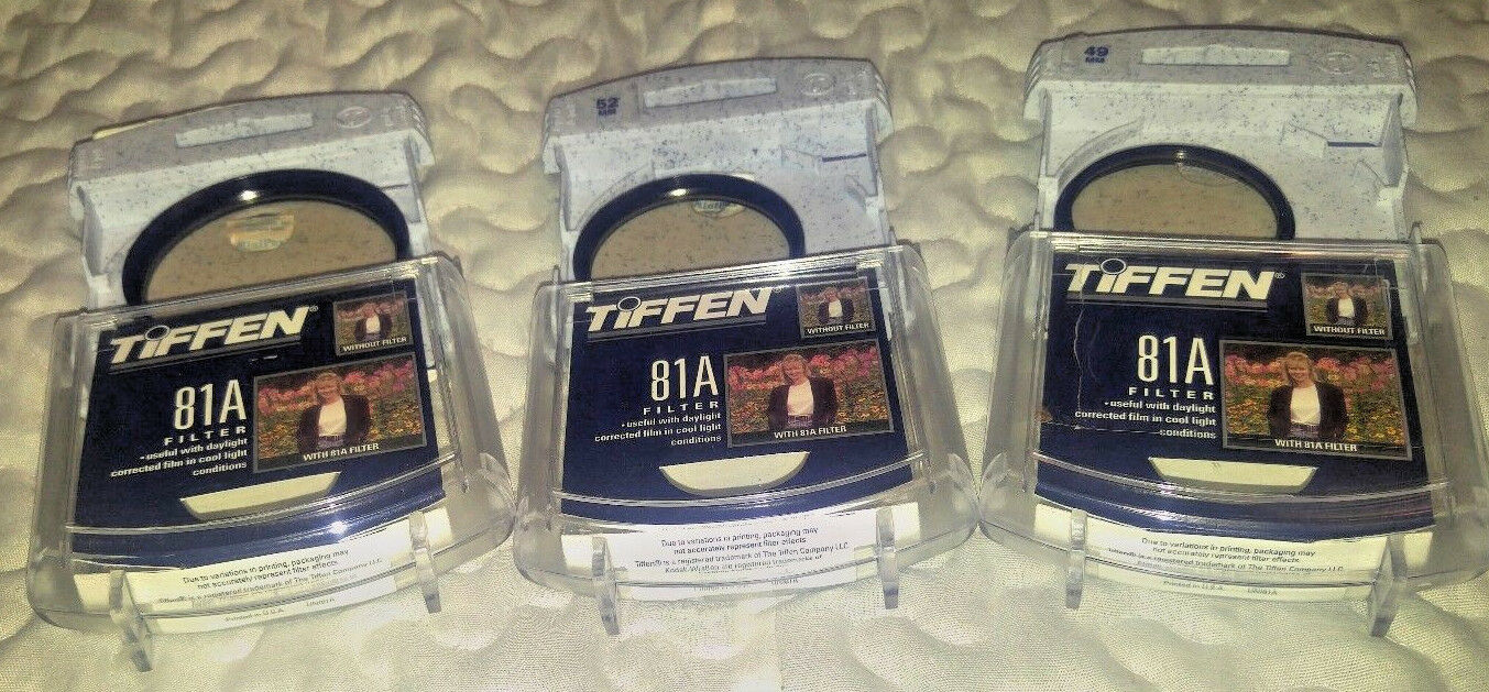 

Tiffen 81A Filters 49mm 52mm 55mm 62mm NIB