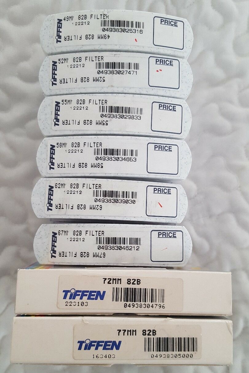 

Tiffen 82B Filters 49mm 52mm 55mm 58mm 67mm - Brand New