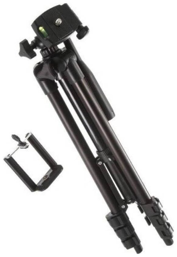 

Tripod-3110 Portable Adjustable Aluminum Lightweight Camera Stand For apple iPhone 6 6S 7 8 x (BLACK) CHG