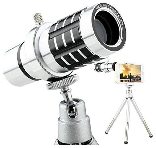 

TSV 12x lens Mini Tripod Taking pictures or videos of long distance objects Optical Zooming Lens Telescope Compatible With Techno Mobile