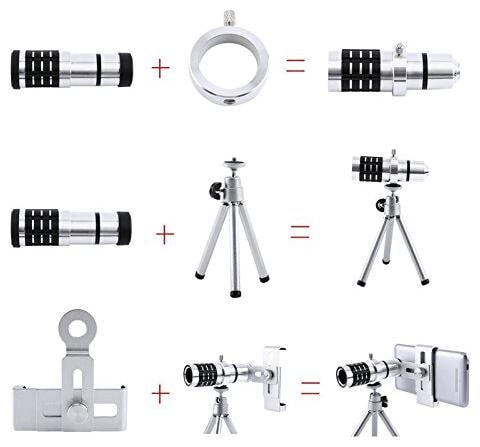 

TSV 12x lens Mini Tripod With Flexible Legs Universal Mobile Camera Lens With Tripod Holder Compatible With Redmi Note 5