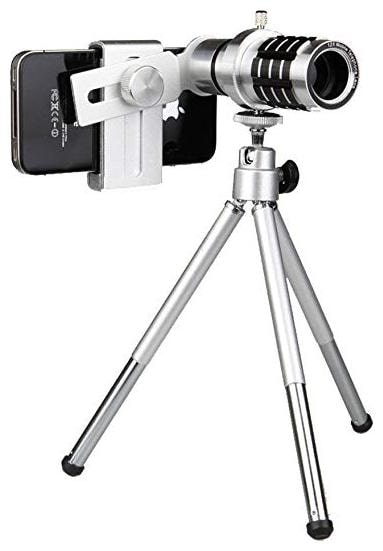 

TSV 12x Zoom Mobile Telescope Lens kit for All Mobile Camera with Tripod DSLR Blur Background Effect Android iOS Devices