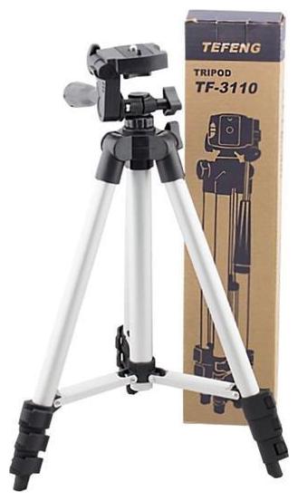 

TSV 3110 Foldable Camera Tripod with Mobile Clip Holder Bracket (Black)