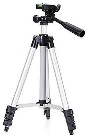 

TSV 3110 Portable and Foldable Camera-Tripod with Mobile Clip Holder Bracket 3 Section Adjustable Travel Tripod