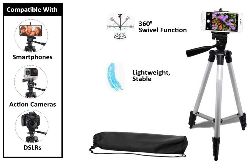 

TSV 3110 Tripod Stand for Camera Smartphone YouTube Video Shooting