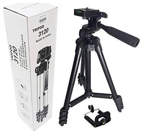 

TSV 3120 Foldable Camera Tripod with Mobile Clip Holder Bracket For All smartphones and Ios devices