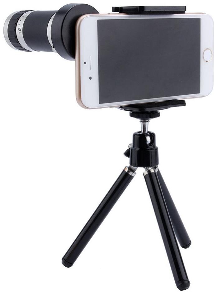 

TSV Mini Tripod With Flexible Legs Universal Mobile Camera Lens With Tripod Holder 8X Optical Zoom Compatible With All Mobile Phones