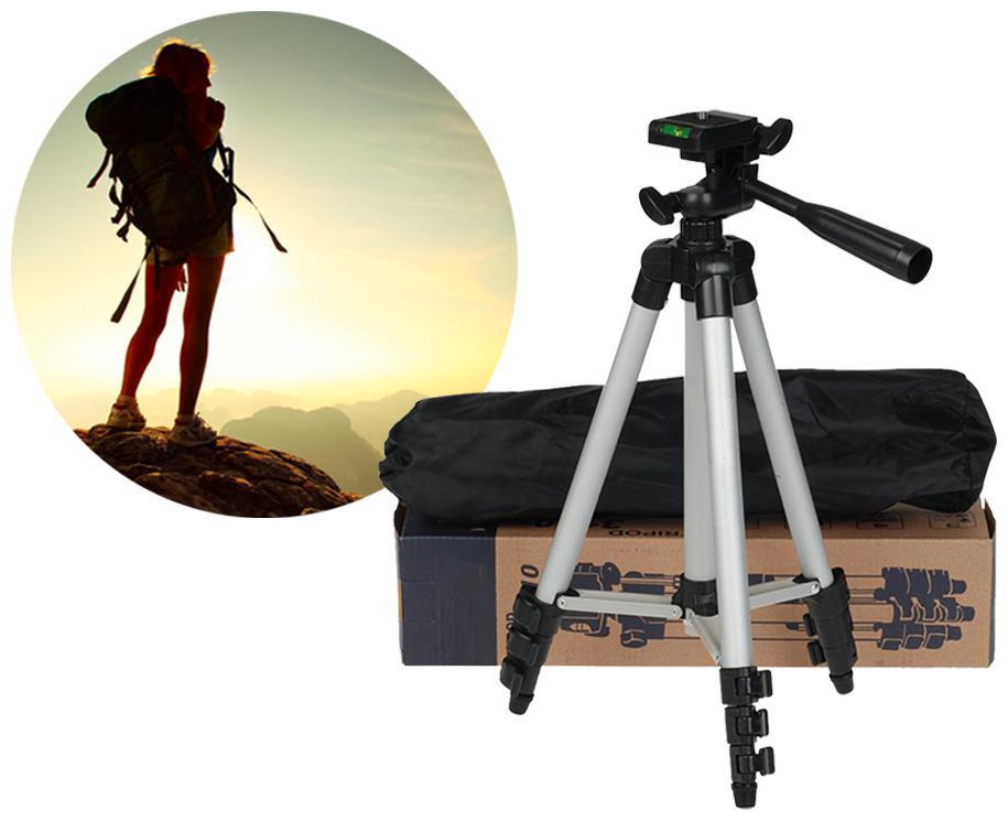 

TSV Portable and Foldable Camera - Tripod 3110 with Mobile Clip Holder Bracket Stand with 3-Dimensional Head