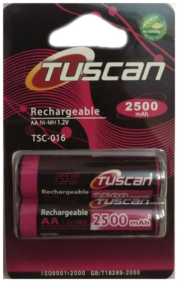 

Tuscan Ni-MH 1 2V 2500 mAh Rechargeable Battery (Pack of 1)