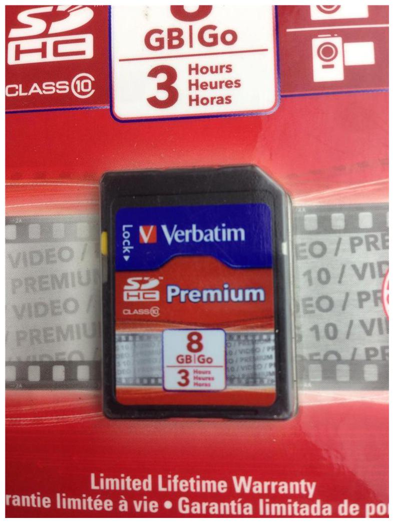

Verbatim Premium 8GB SDHC Memory Card Class 10 Maximum Transfer Speeds