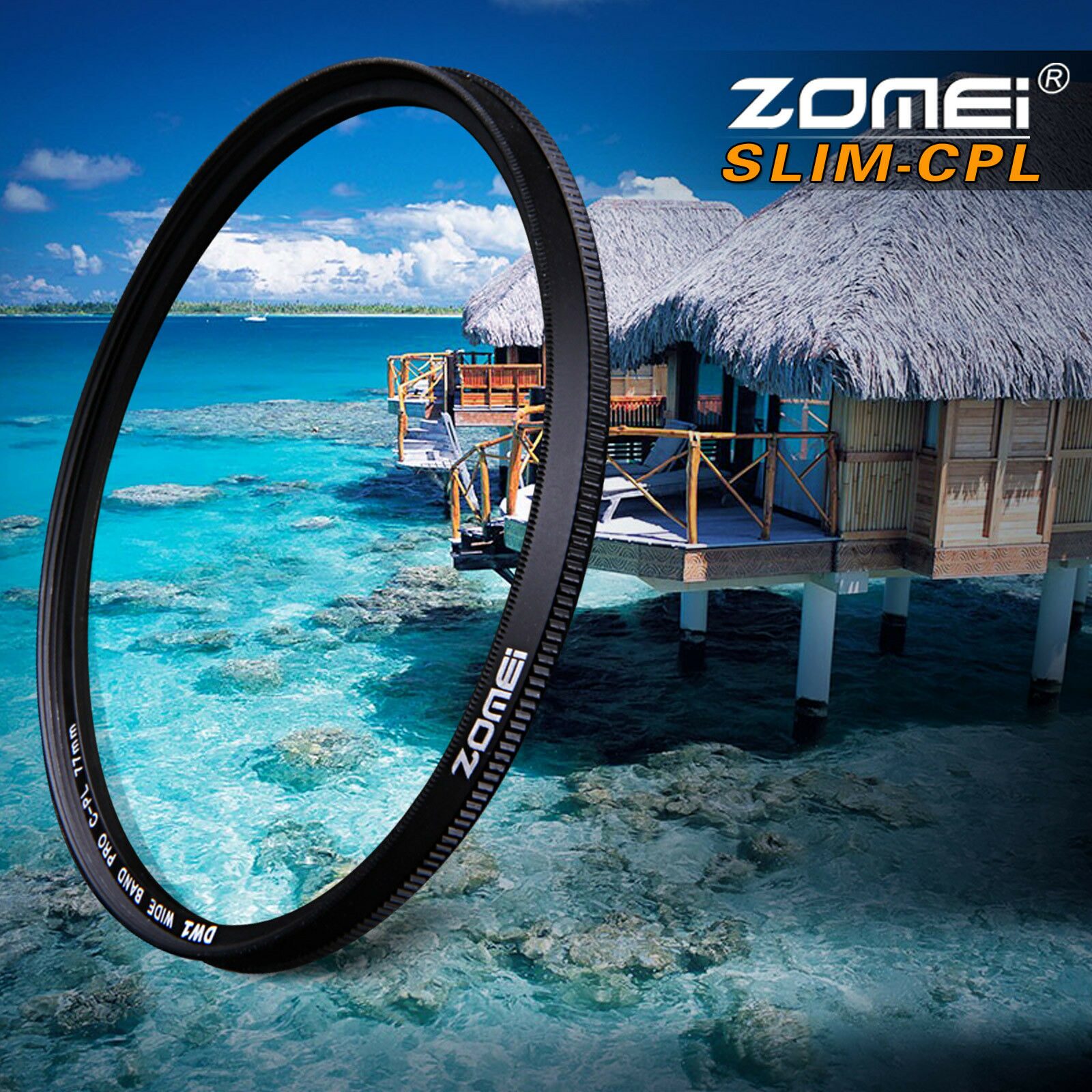 

ZOMEI Slim CPL 52 58 62 67 72 77 82 86mm Circular Polarizing Lens Camera Filter