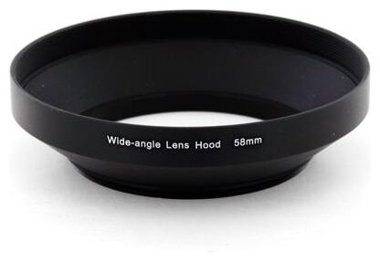 

Zykkor 58mm Wide Metal Lens Hood with Filter Thread Mount