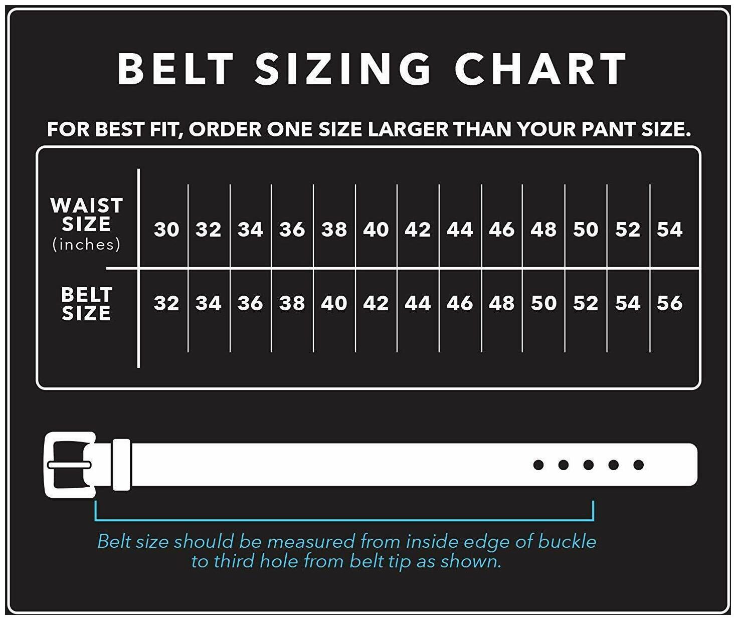 levis mens belt size chart