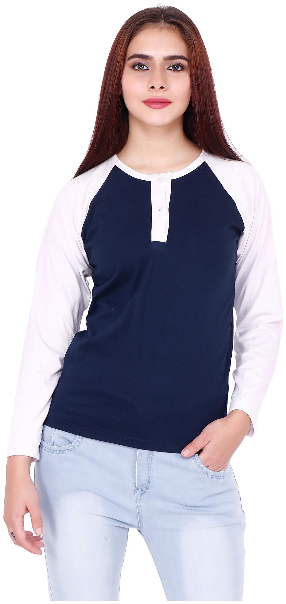 Buy DELUX LOOK Blue WOMEN T SHIRT Online at Low Prices in India