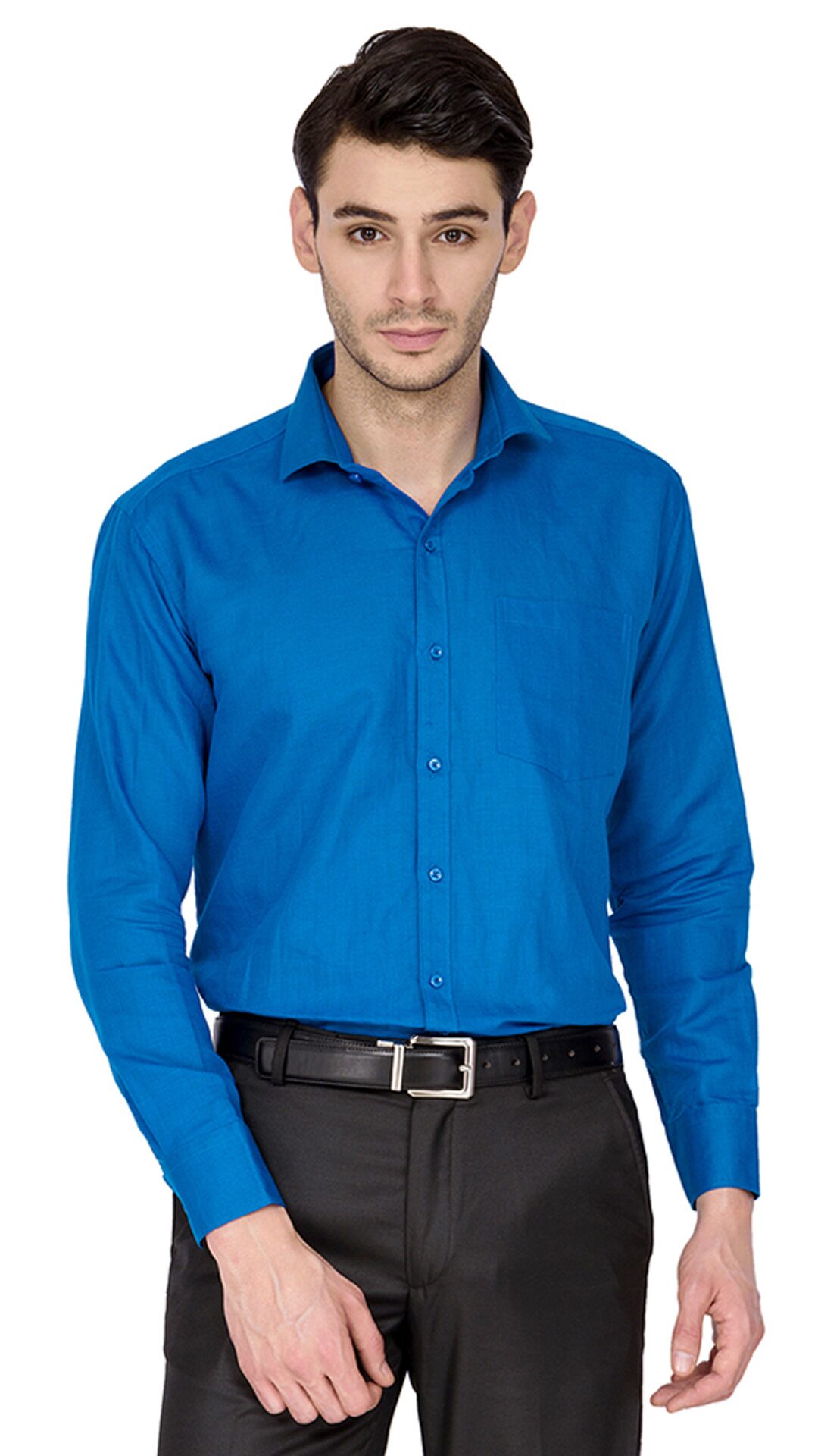 dennison blue linen casual shirt