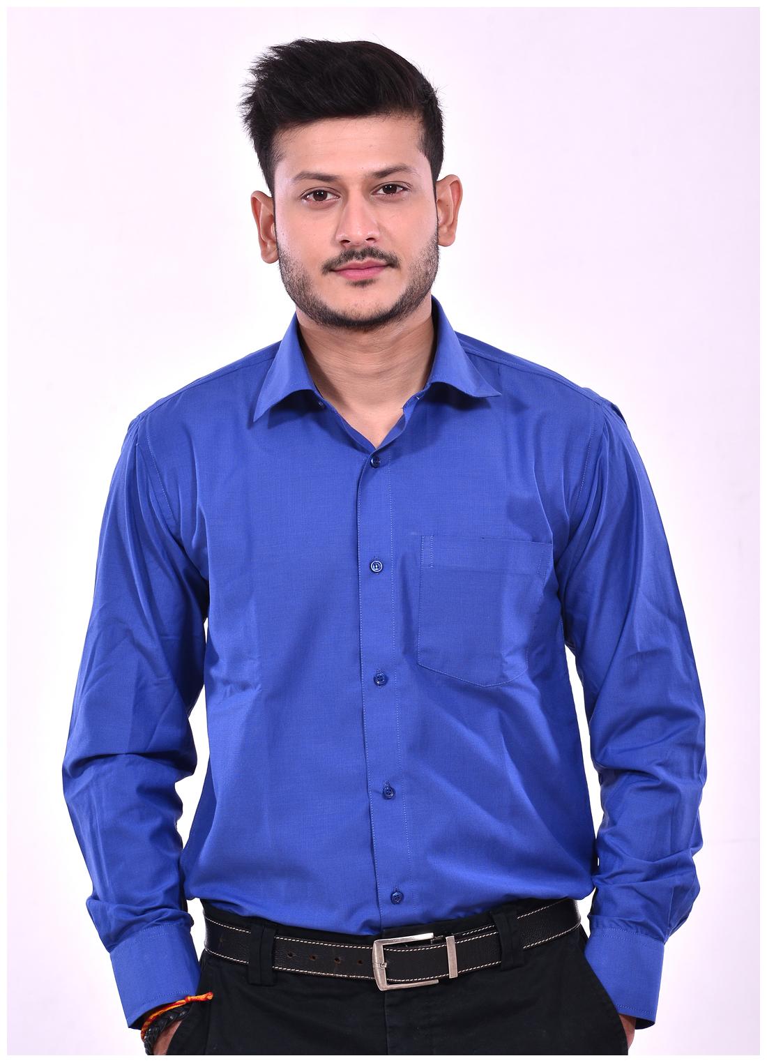 dennison blue formal shirt
