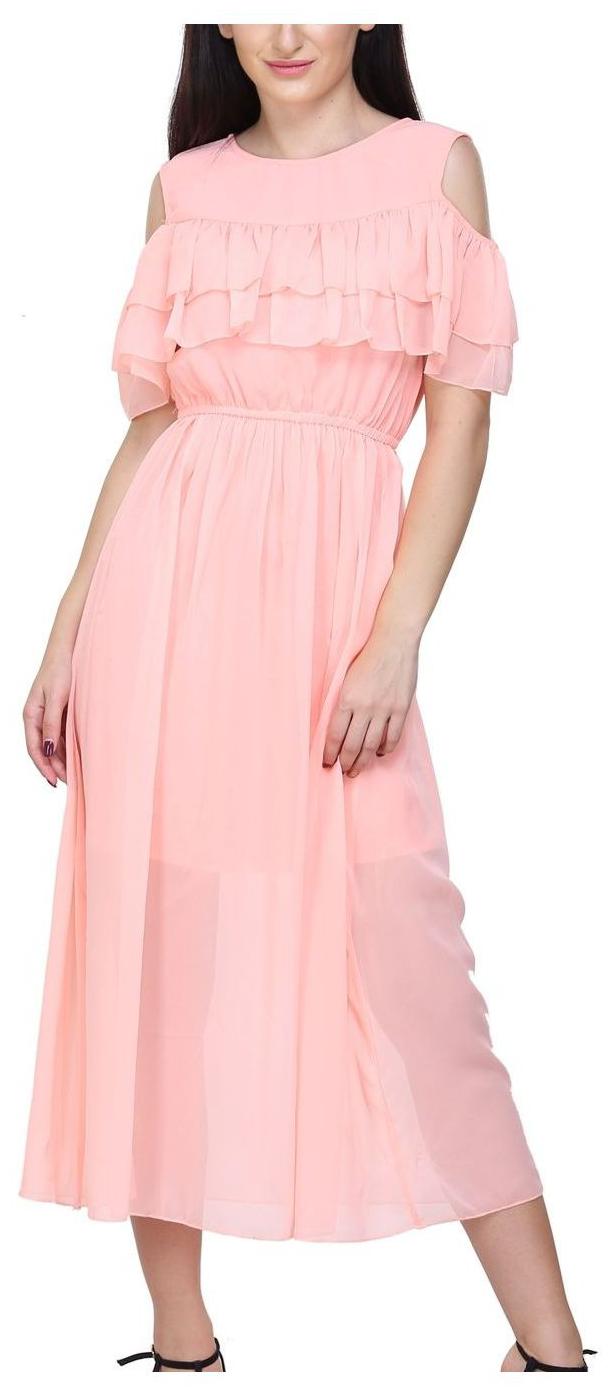 Light pink cold shoulder on sale dress