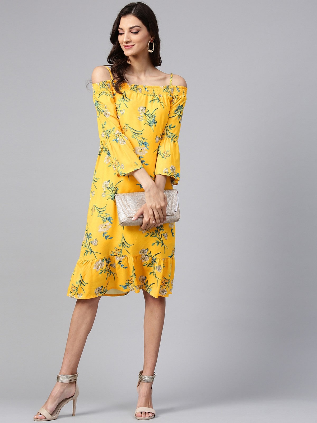 zima leto yellow dress