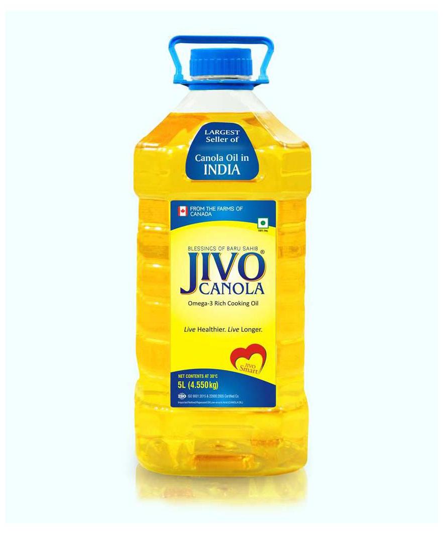 Buy Jivo Canola Refined Edible Oil 5 ltr (Pack of 1) Online at Low
