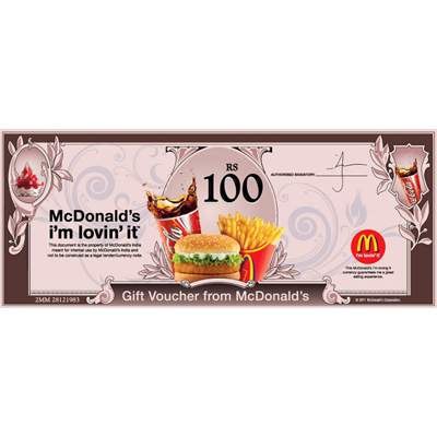 Mcdonald'S Gift Voucher | Paytm.com