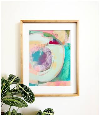 Buy Abstract Painting Framed Art Wall Art Colorful Art Abstract Art Midcentury Modern Painting Abstract Print Contemporary Art Pastel Art Online At Low Prices In India Paytmmall Com