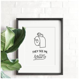 Buy Bathroom Art They See Me Rollin Funny Bathroom Signs Bathroom Wall Decor Dorm Decor Funny Wall Art Toilet Paper