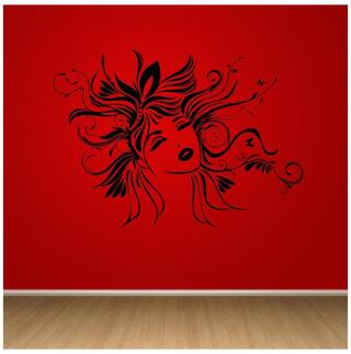 Decor Villa Sexy girl Wall Decal & Sticker Black Color 