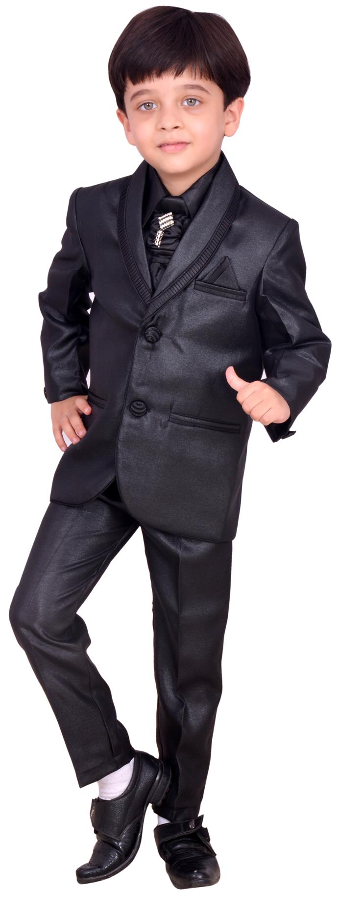 Buy Arshia Fashions Black Stylish Party Shirt Pant Coat With Tie For