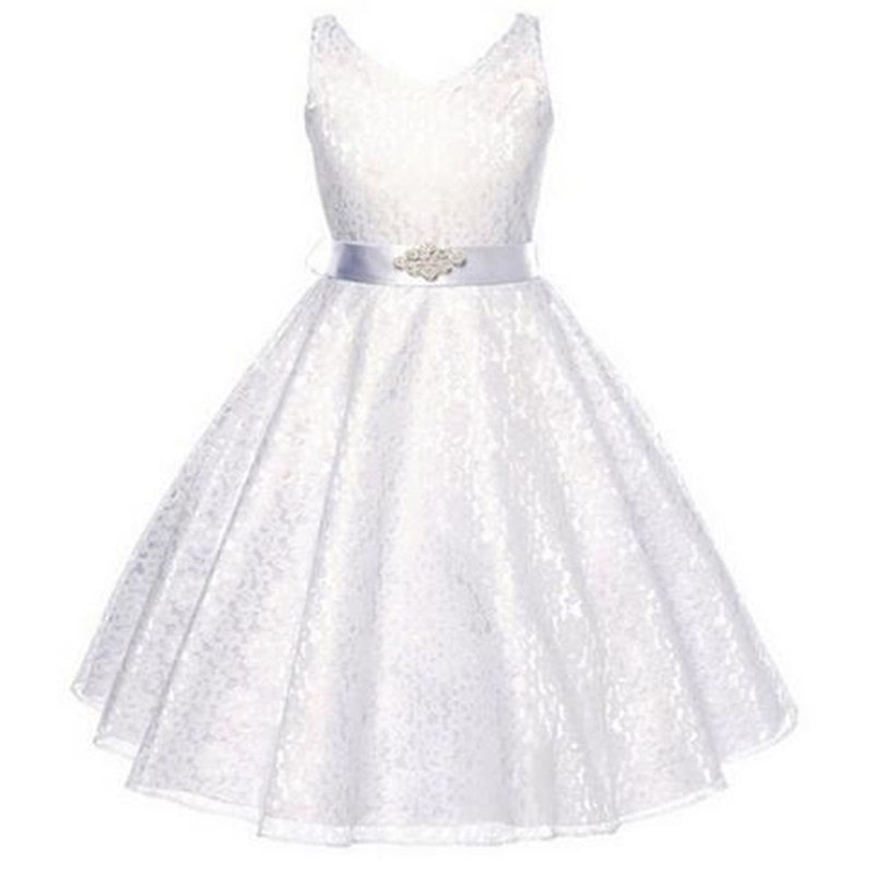 Pageant Flower Girl Dress Kids Birthday Wedding Bridesmaid Gown Formal Dresses