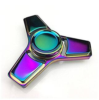 Sheeshaa Rainbow Metal Fidget Spinner Hand Spinner Toy For Decompression Anxiety Office Stress Relief