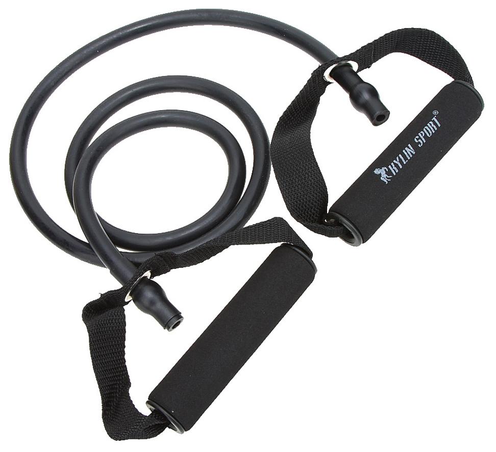 Fitness Resistance Band Rope Tube Elastic Exercise for Yoga Pilates Workout Black