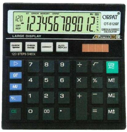 Orpat 0.9 Calculator OT-512GT Basic Black