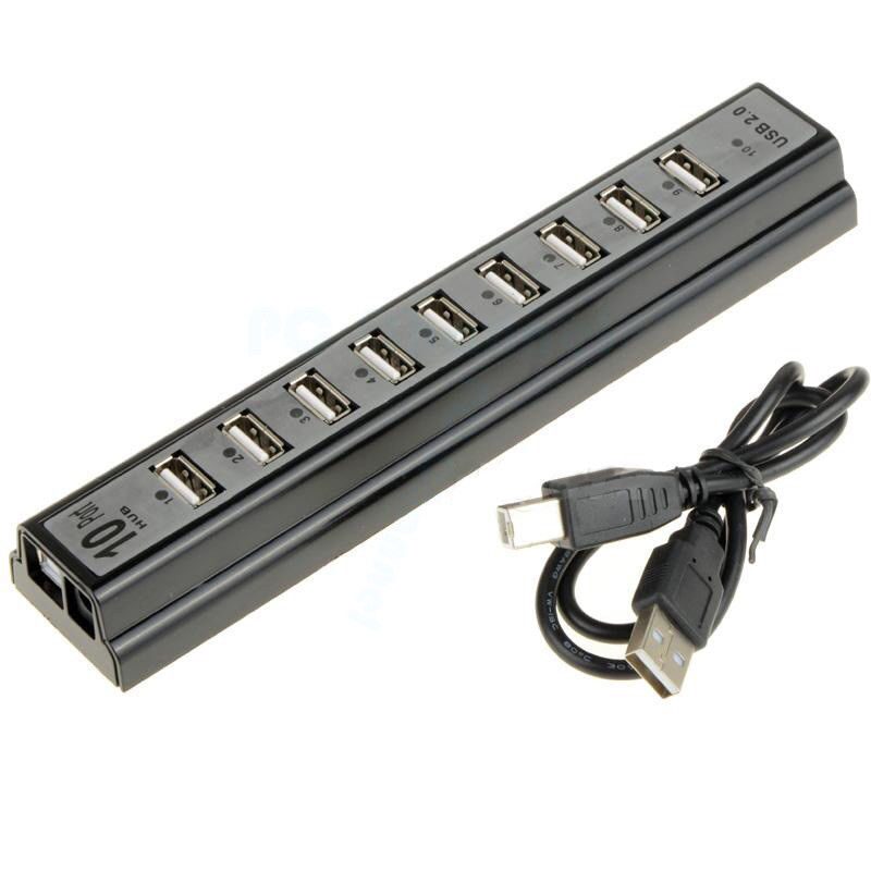 

10 Port High Speed USB 2 0 Hub Expansion Power Adapter for Notebook PC