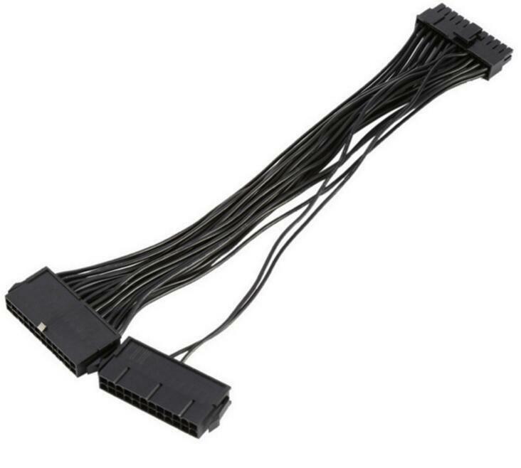 

11-inch 24-Pin (20 4) Male to Dual 24-Pin Female PSU ATX Motherboard Adapter