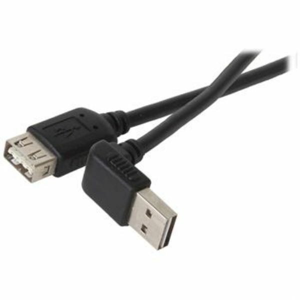 

Stellar Labs 15 Black USB 90 Degree A Male to B Female Extension Cable B4