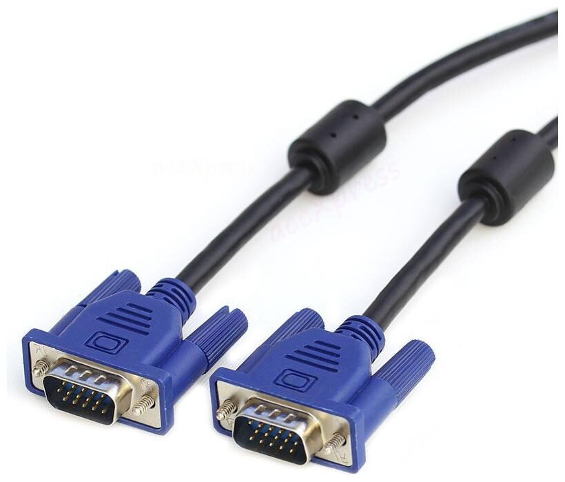 

15FT 5M SVGA M M LCD LED Monitor VGA Cable Cord Male to Male PC Projector Blue
