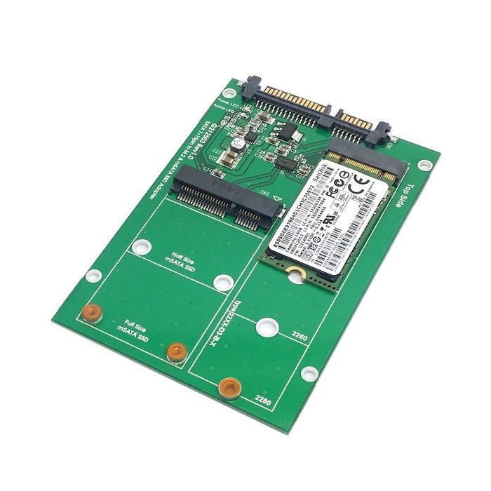 

2 in 1 Combo Mini PCI-E 2 Lane M 2 NGFF mSATA SSD to SATA 3 0 III Adapter PCBA
