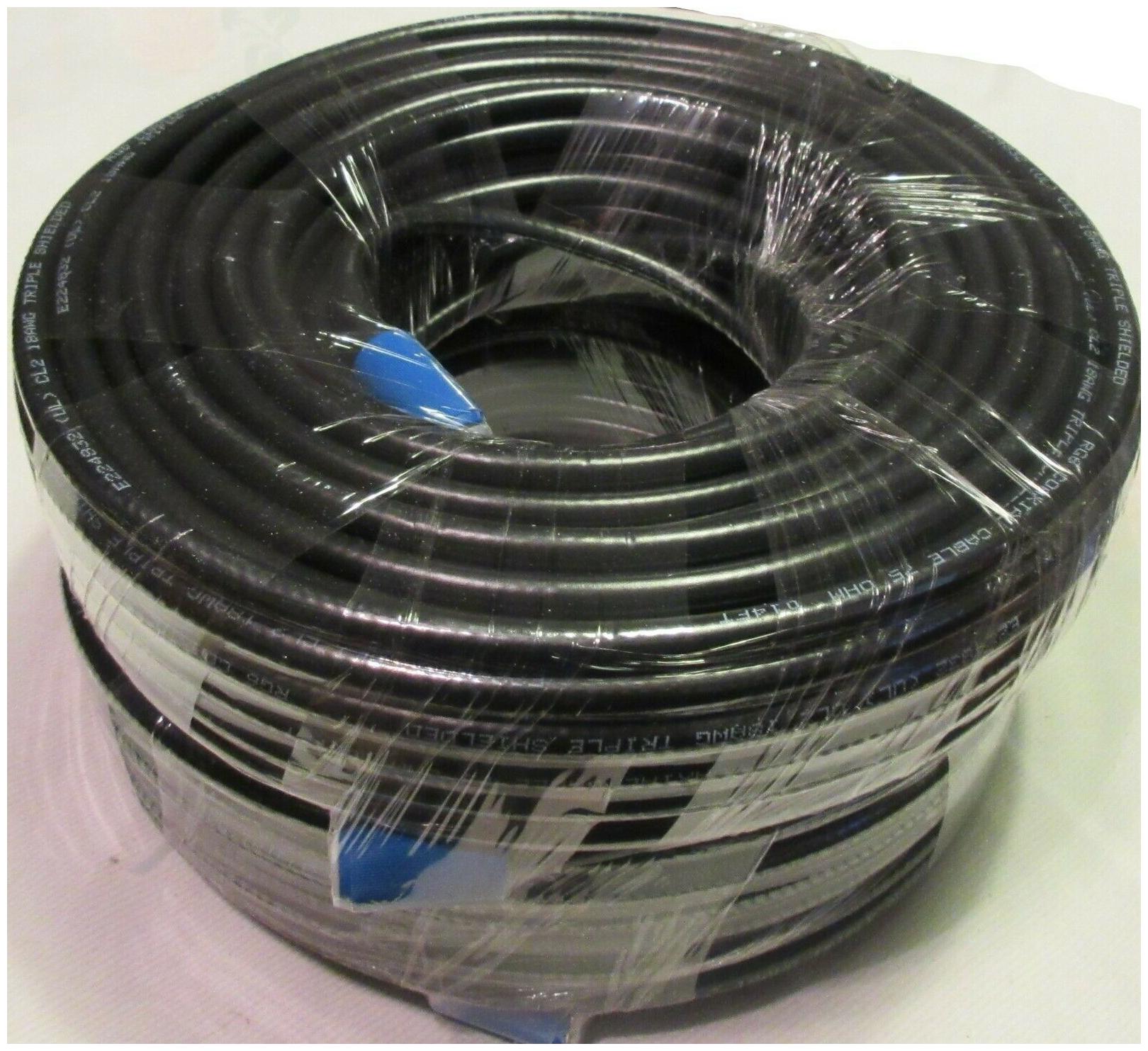 

2 NEW 100 FT ROLLS MEDIABRIDGE CL2 RATED COAX DIGITAL A V CABLE F PIN TO F PIN