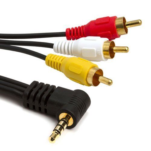 

2 Pack 6ft 3 5mm AUX to Composite A V Cable 3 RCA fits TiVOR