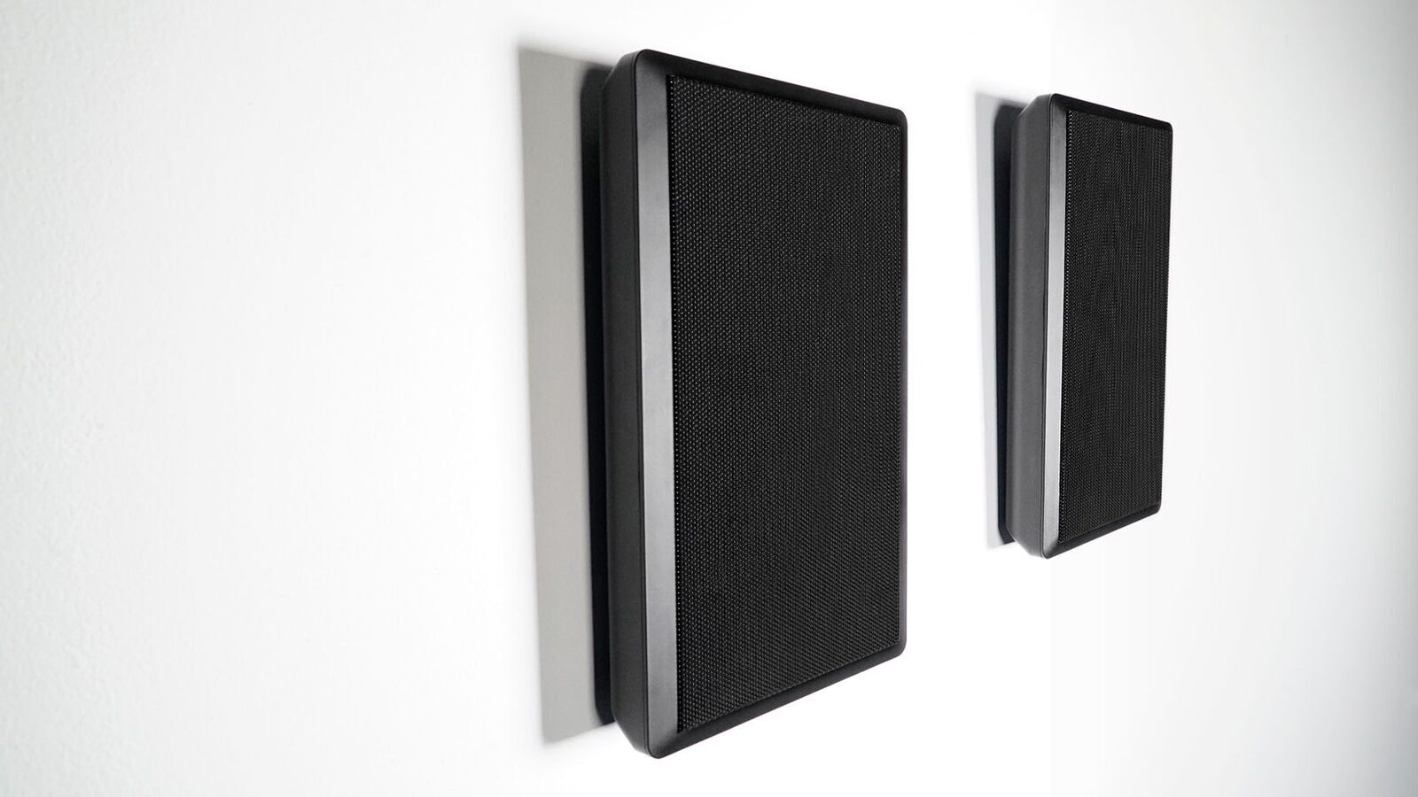

2) Rockville RockSlim Black Front Rear Surround Sound Home Theatre Wall Speakers