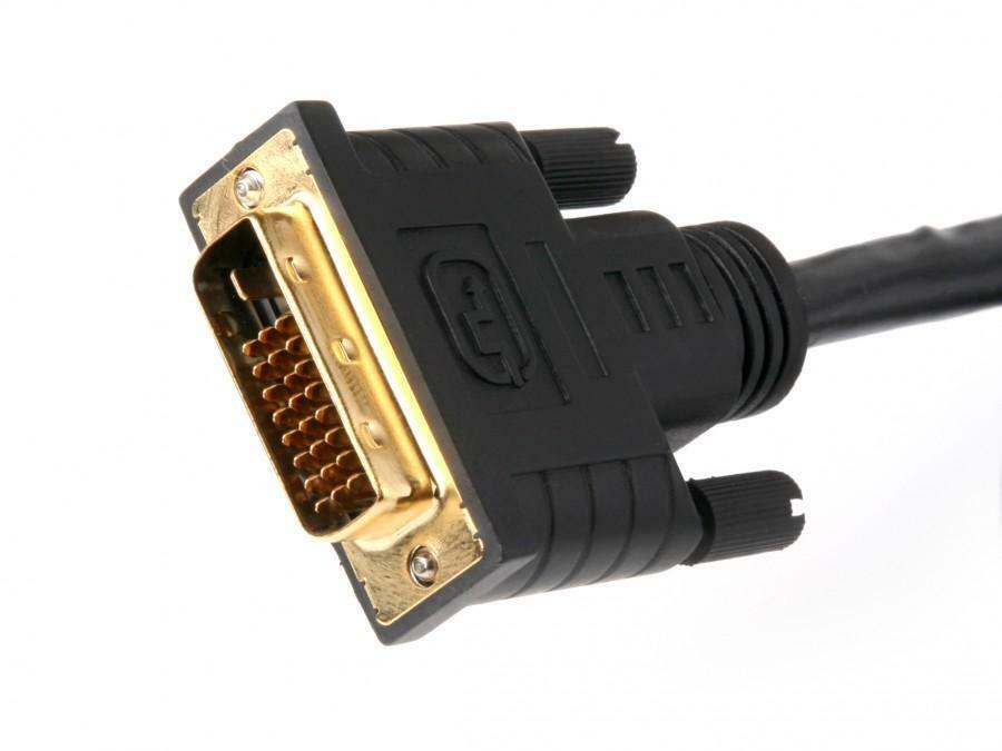 

2FT DVI DVI-D Dual Link 24 1 Male to Male Cable in Black Plenum Rated